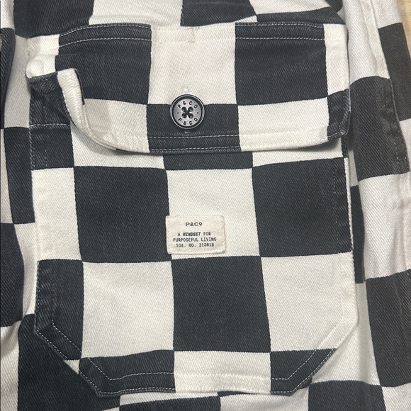 P & CO Service Fatigue Pants Black Checkerboard UK Sz 10/US Sz 6 - Picture 9 of 13